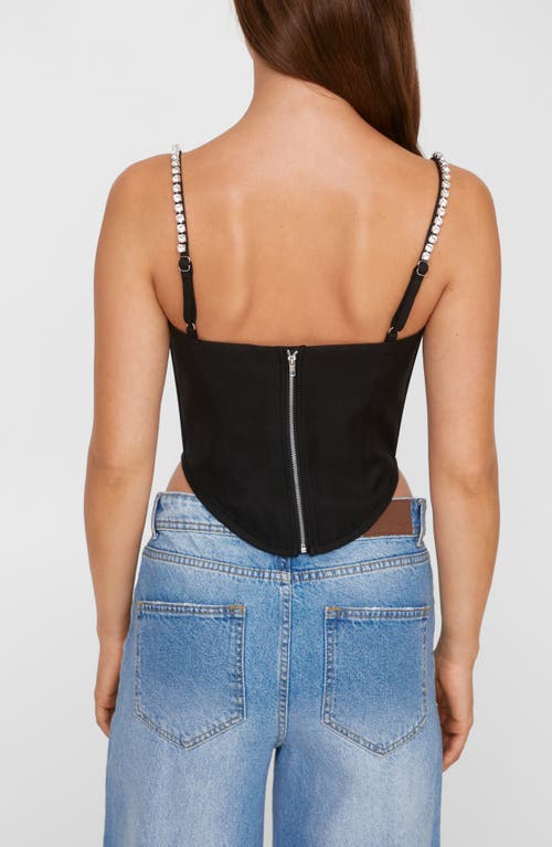 Shop Nasty Gal Diamante Embellished Corset Camisole In Black