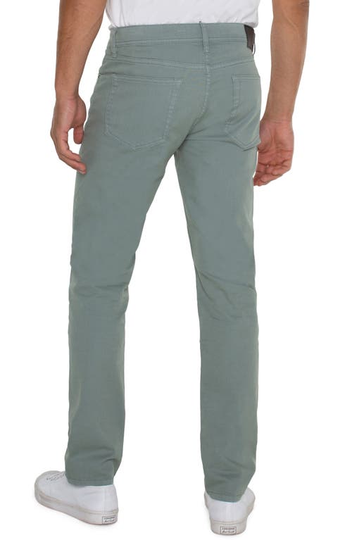 Shop Liverpool Los Angeles Liverpool Kingston Modern Straight Leg Twill Pants In Eucalyptus