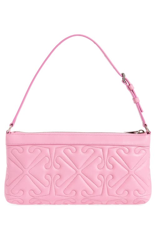 Shop Off-white Arrow Quilted Leather Shoulder Bag In 3b00 Rose Pink