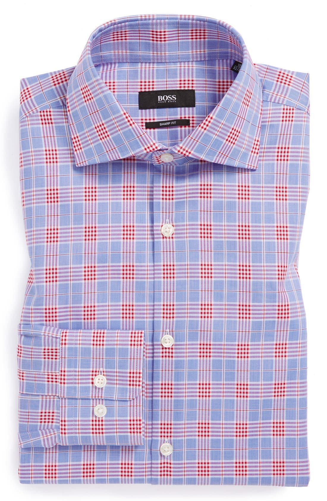 BOSS HUGO BOSS 'Miles' Sharp Fit Plaid Dress Shirt Nordstrom