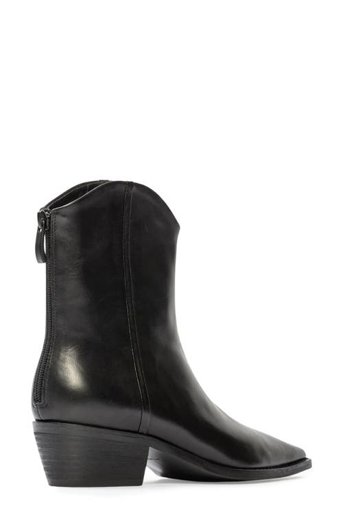 Black Suede Studio Reed Pointed Toe Western Boot In Black
