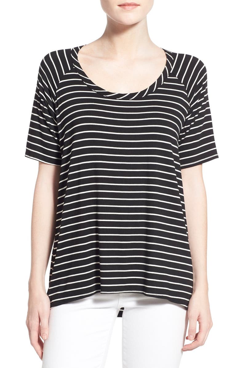 Chaser Relaxed Stripe High/Low Tee | Nordstrom