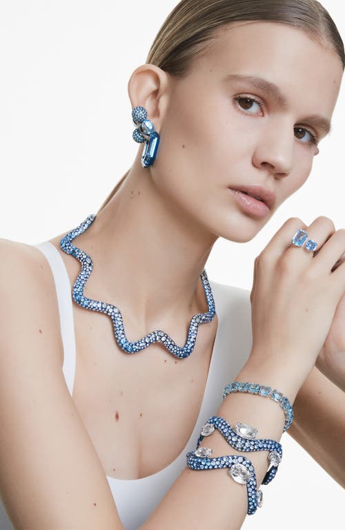 Shop Swarovski Sublima Choker Necklace In Blue