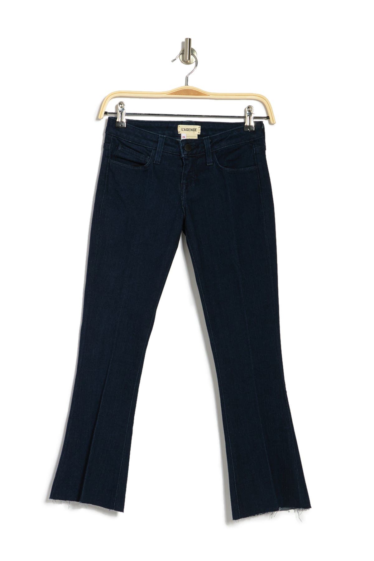 L Agence Charlie Fray Flare Leg Jeans In Blue