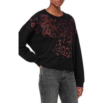 Allsaints High/low Sweatshirt, Black