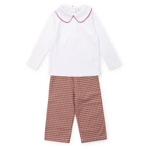 Shop Lila And Hayes Ford Boys' Pant Set In Holiday Plaid