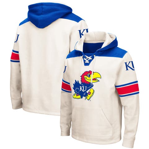 Men's Buffalo Bills '47 Heather Gray Gridiron Lace-Up Pullover Hoodie