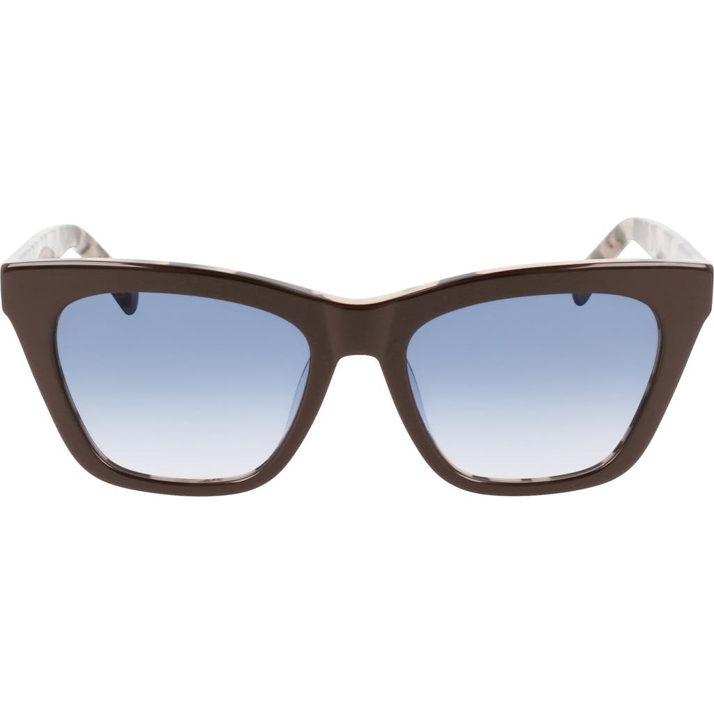 Longchamp Le Pliage 54mm Modified Rectangular Sunglasses In Gold