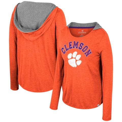 Baltimore Orioles New Era Women's Jersey Tri-Blend Pullover Hoodie - Orange