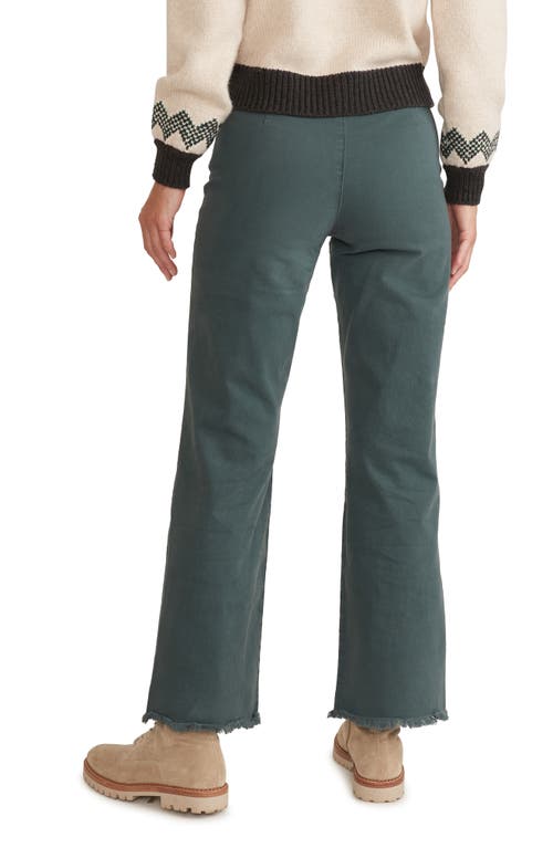 Shop Marine Layer Bridget Raw Edge Pants In Green Gables