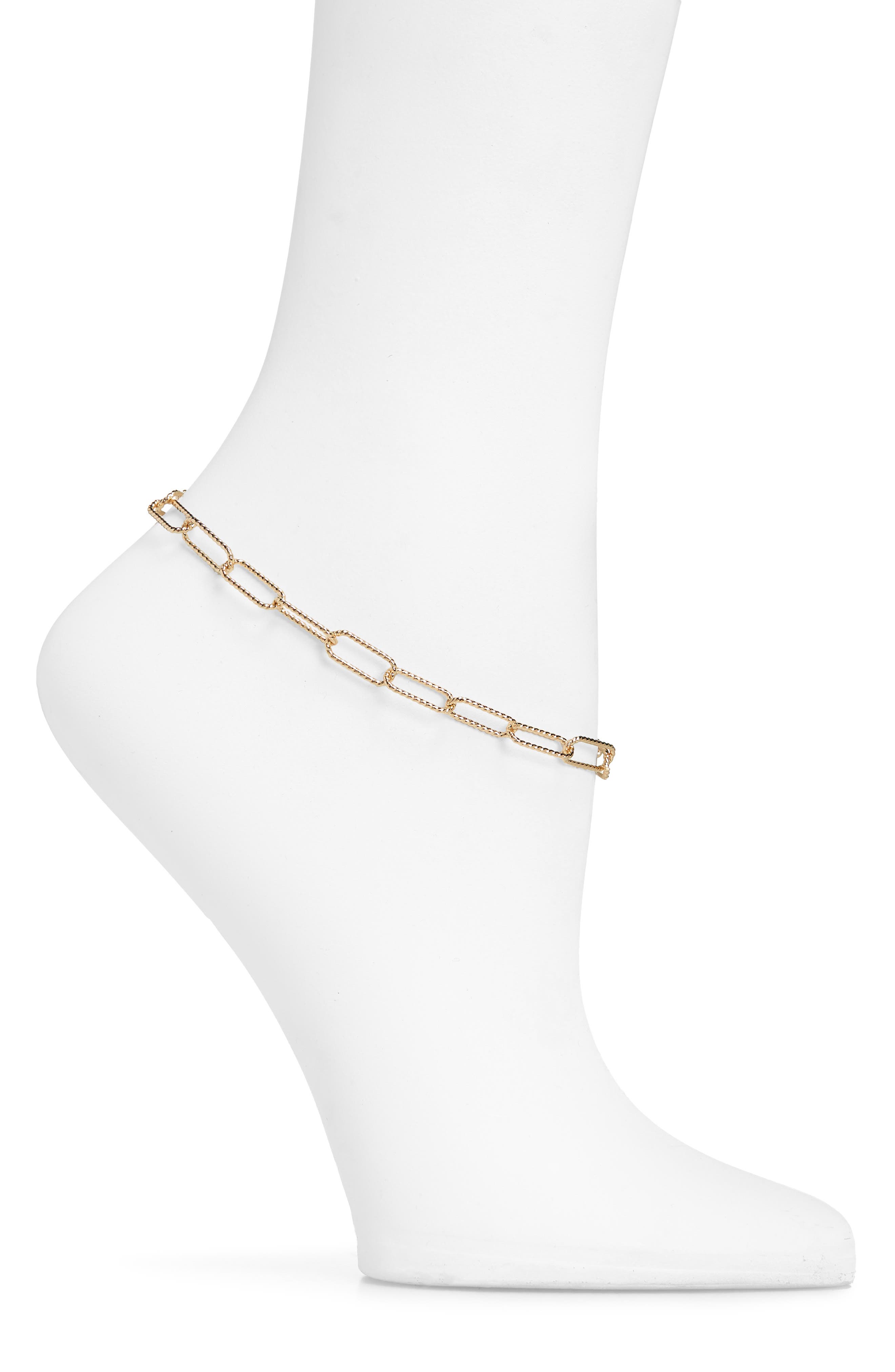 Laura Lombardi Rosa Anklet in Brass at Nordstrom, Size 9 Us