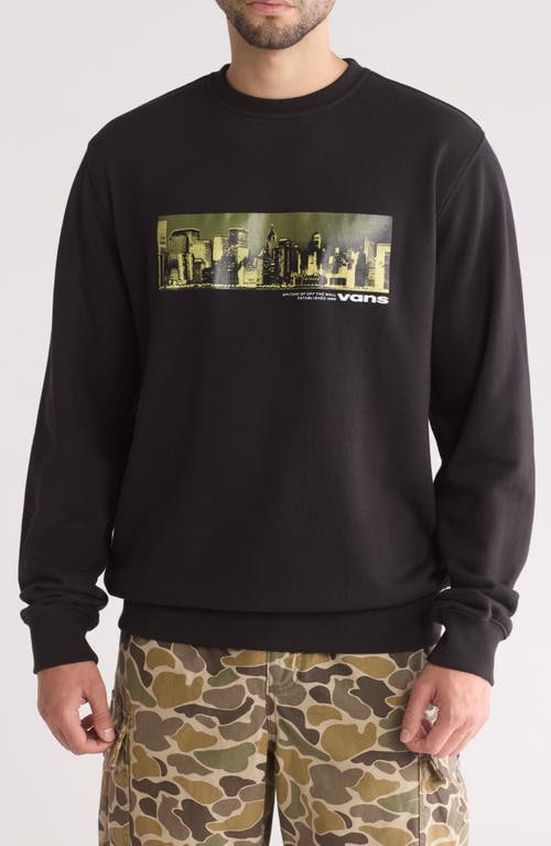 Shop Vans Epitome Crewneck Graphic Sweatshirt In Black