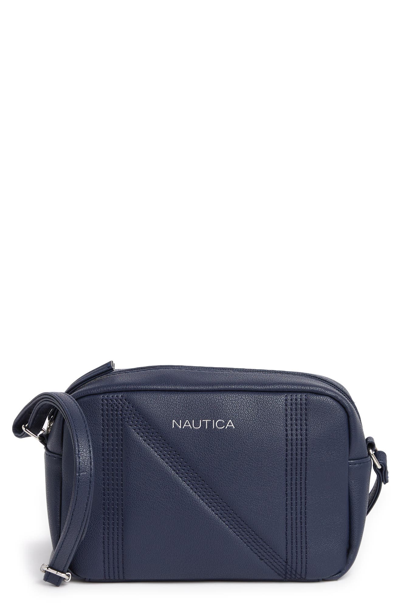 Nautica Candid Logo Quilted Crossbody Bag In Blue | ModeSens