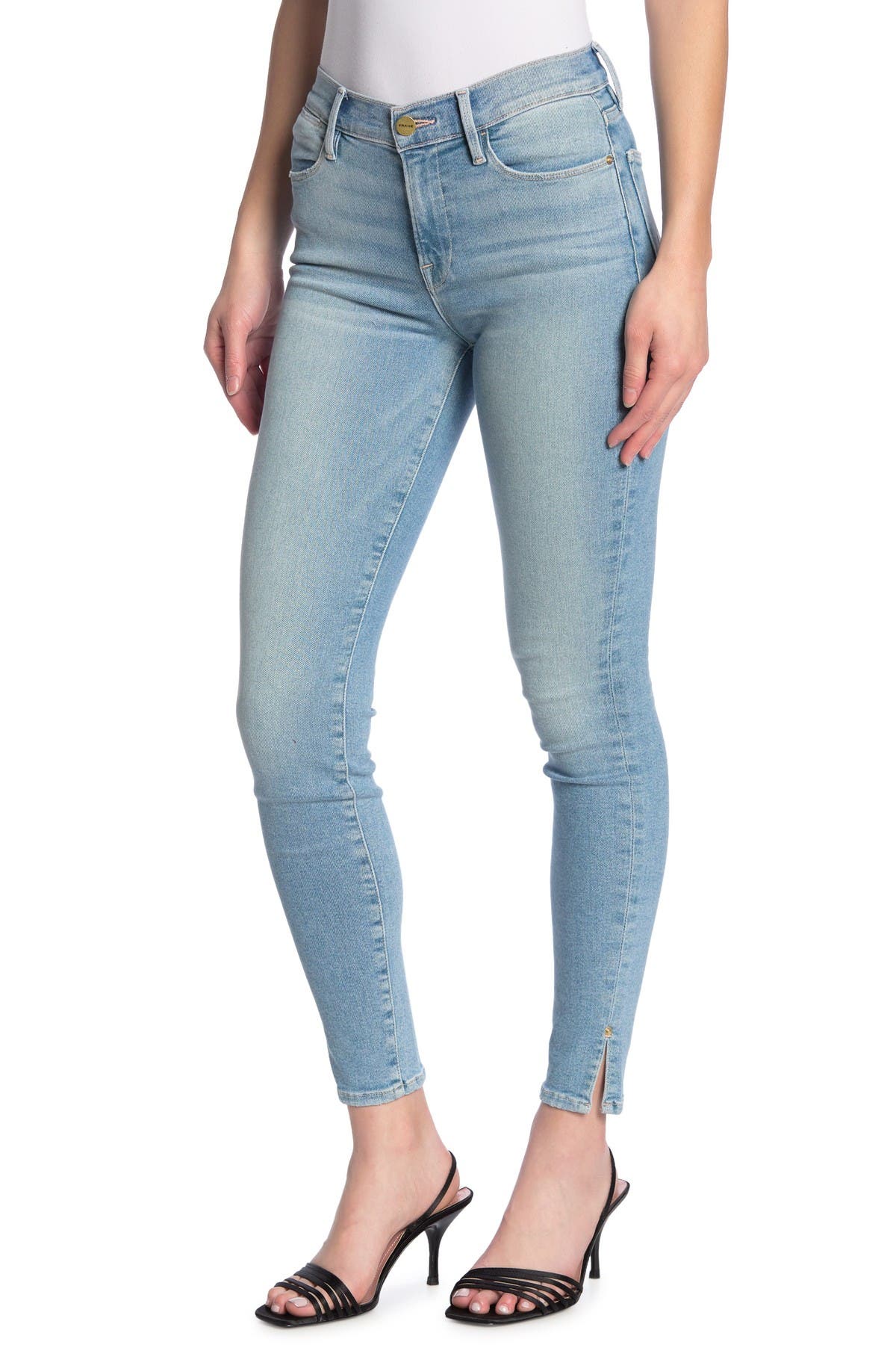 frame split hem jeans