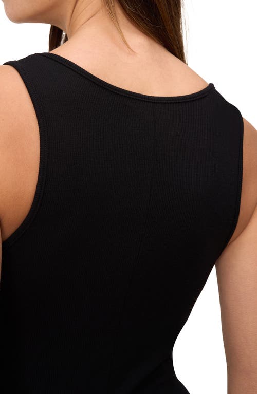 The Standard Stitch The Scoop Neck Midi Dress In Onyx