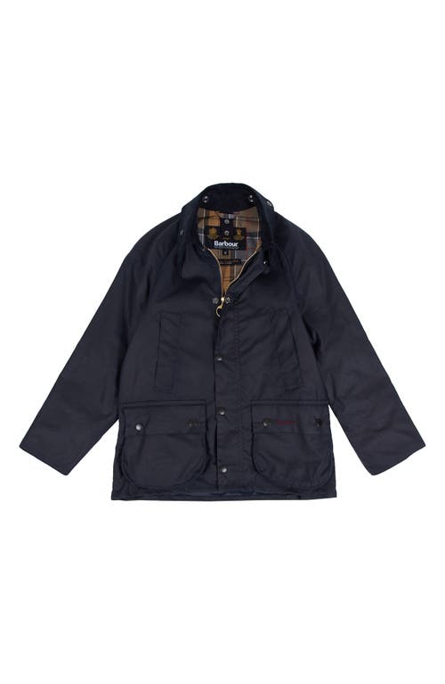 Barbour Kids' Bedale Waxed Cotton Jacket Navy at