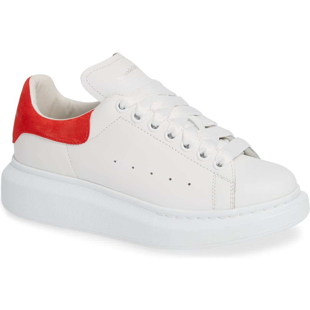 Alexander Mcqueen Oversized Sneaker In White/lust Red