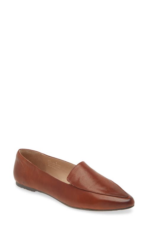 Chocolat Blu Ace Pointed Toe Loafer In Brown Leather