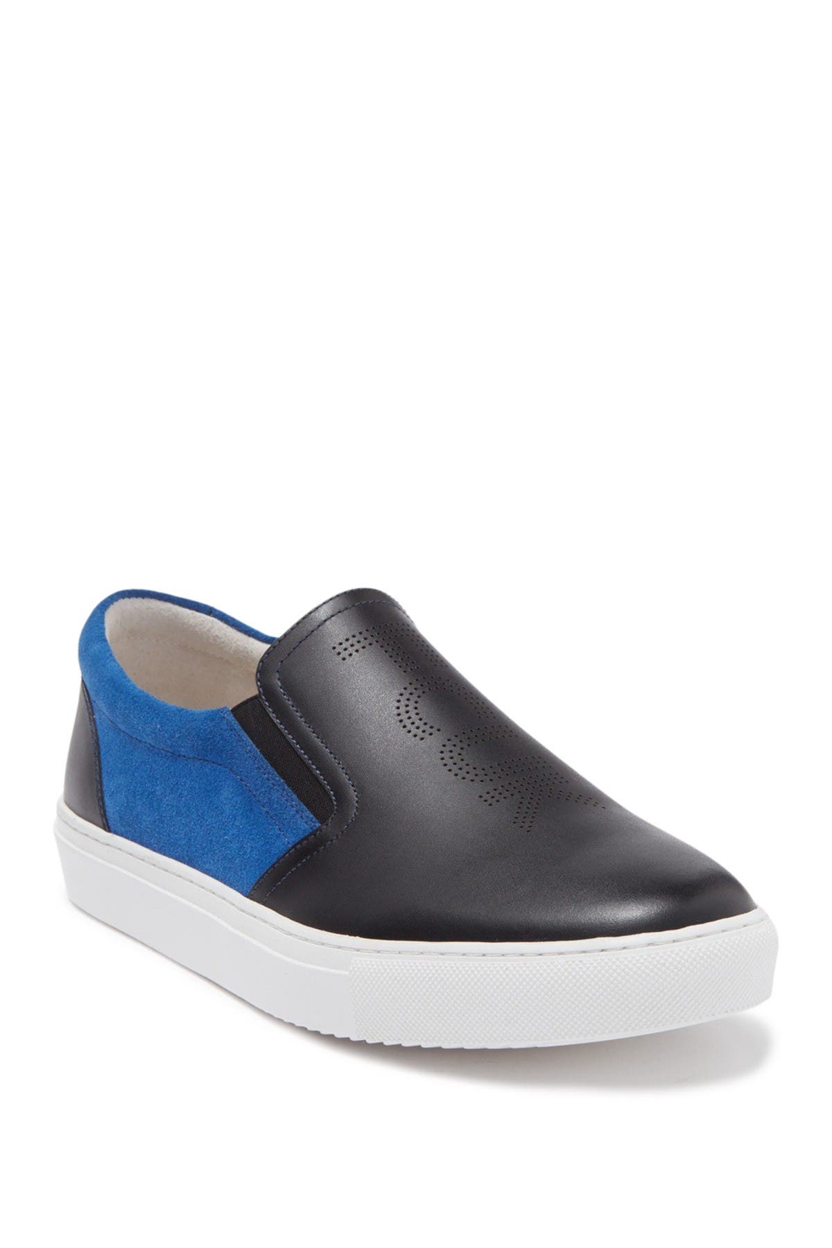 FRENCH CONNECTION MARCEL LEATHER COLORBLOCK SLIP-ON SNEAKER,190320355215