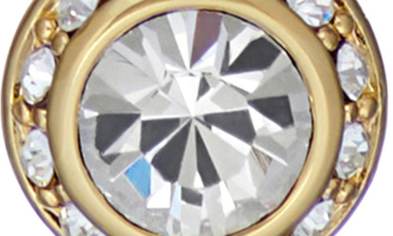 Ted Baker Soltell Solitaire Crystal Halo Pendant Necklace In Gold Tone Clear Crystal