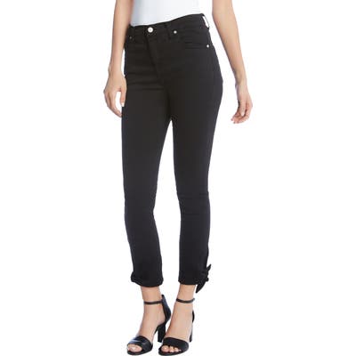 Karen Kane Crop Tie Hem Jeans, Black