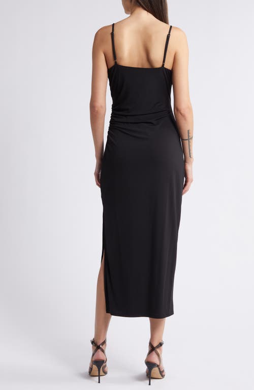 Shop Chelsea28 Ruched Jersey Dress In Black