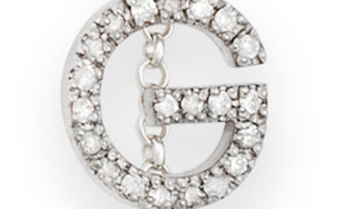 Meshmerise Diamond Initial Bezel Bracelet In White-g
