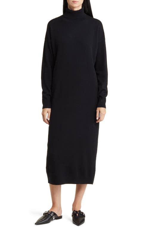 Nordstrom Long Sleeve Wool & Cashmere Sweater Dress in Black at Nordstrom, Size X-Small Regular