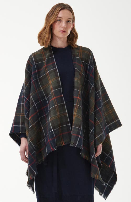 Shop Barbour Montieth Reversible Wrap In Green/black