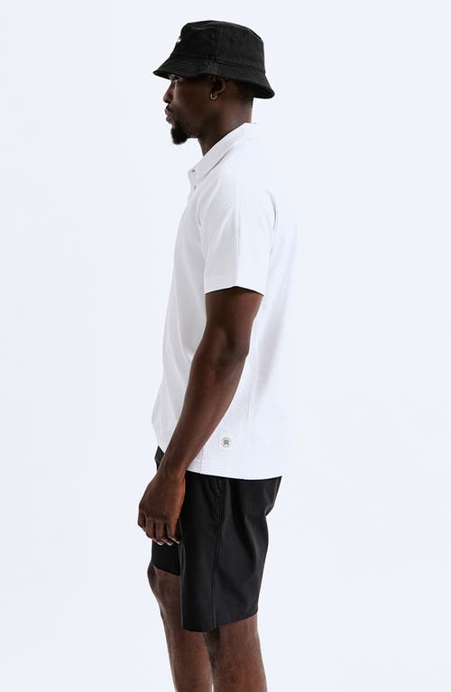 Reigning Champ Solotex® Mesh Tiebreak Polo In White