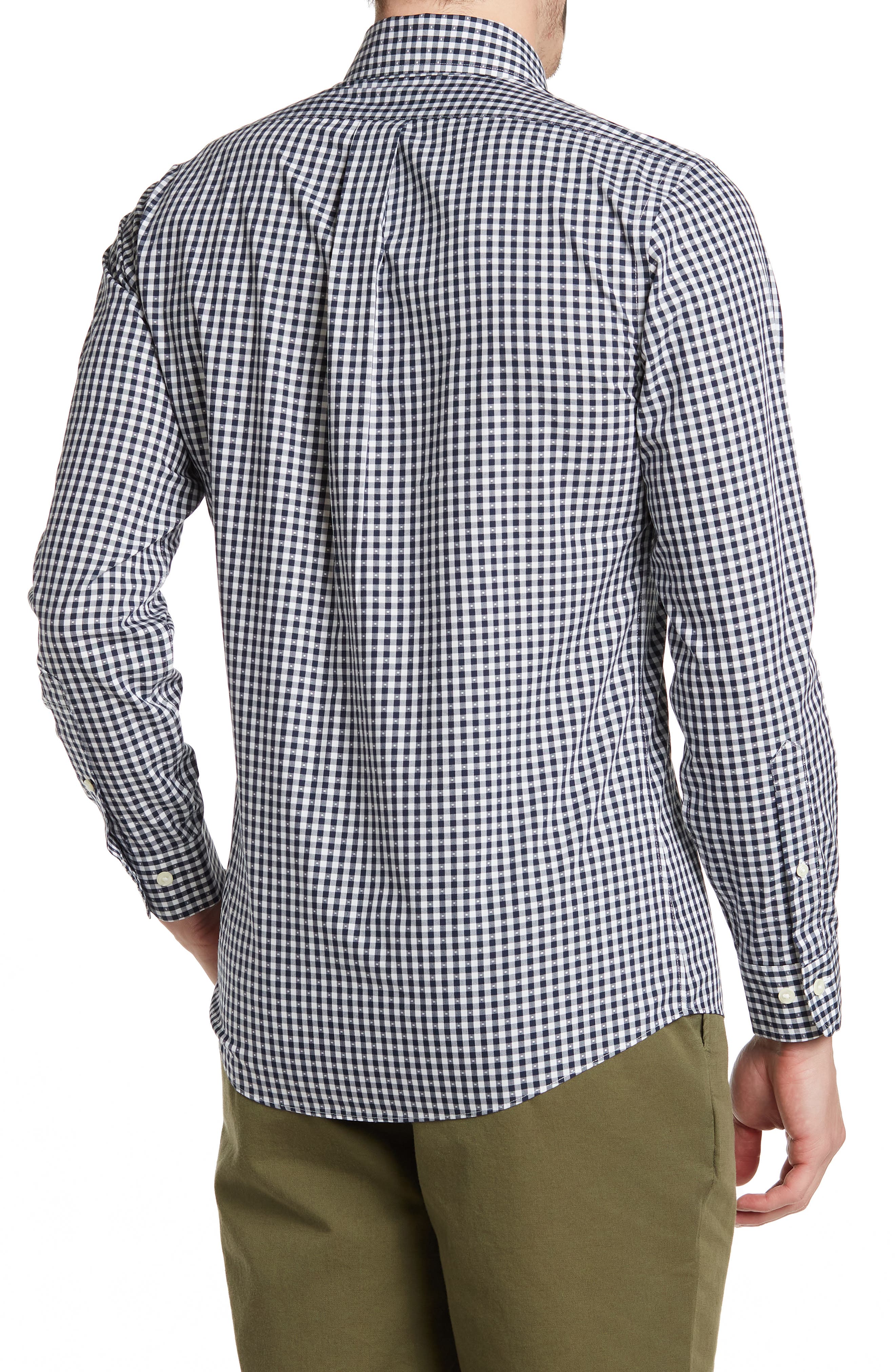 Brooks Brothers Gingham Dobby Print Long Sleeve Regent Fit Shirt ...