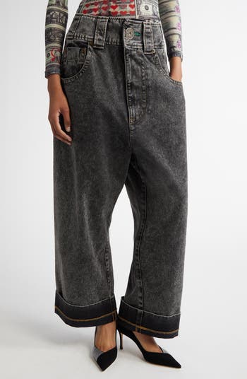 Vaquera Baby Oversize High Waist Cuffed Wide Leg Jeans | Nordstrom 
