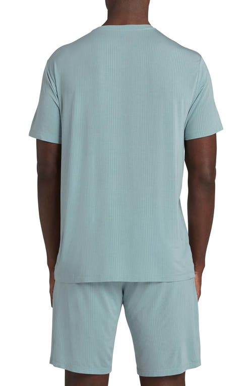 Shop Tommy John Luxe Stripe Pajama Pocket T-shirt In Slate