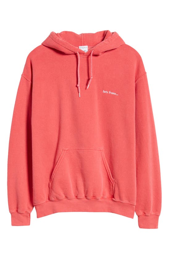 Shop Iets Frans Fleece Pullover Hoodie In Washed Red
