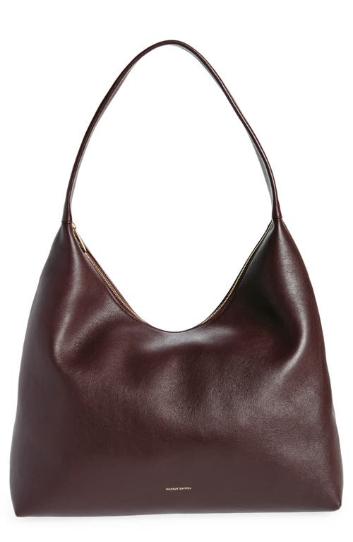 Maxi Candy Leather Hobo Bag in Plum