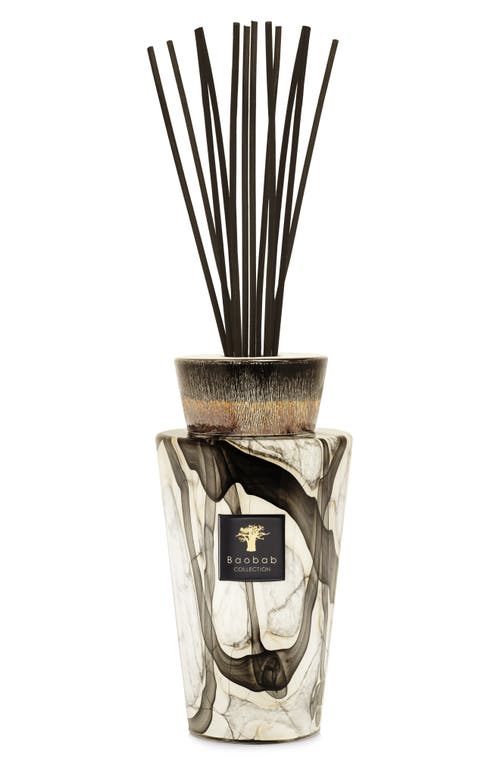 Baobab Collection Totem Stones Marble Large Luxury Fragrance Diffuser in Black/Beige/White 