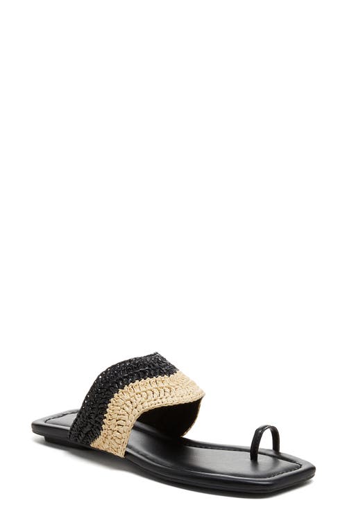 Shop Kelsi Dagger Brooklyn Theo Toe Ring Sandal In Black/natural