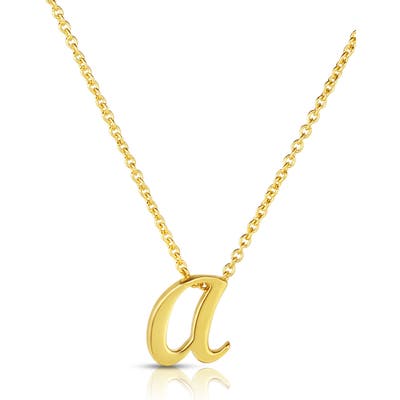 Robert Coin Cursive Initial Pendant Necklace