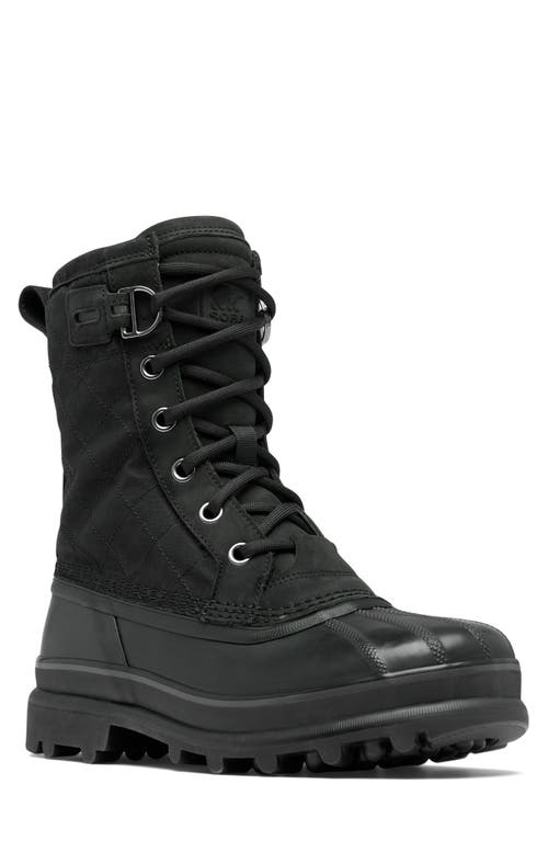 SOREL Caribou Royal Waterproof Boot in Black/Black 