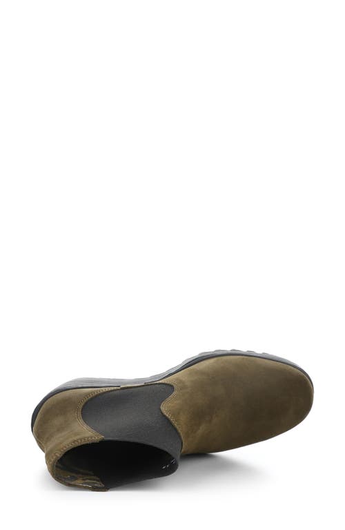 Fly London Yade Wedge Bootie In 007 Sludge Oil Suede