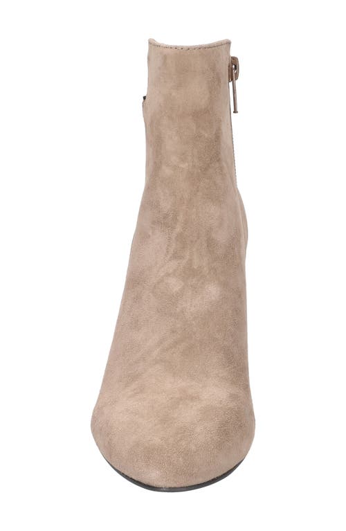 Bella Vita Agnes Bootie In Taupe Kidsuede Leather