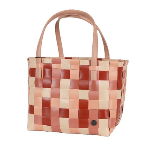 Shop Handed By Color Block Recycled Tote Bag In Apricot Blush Mix