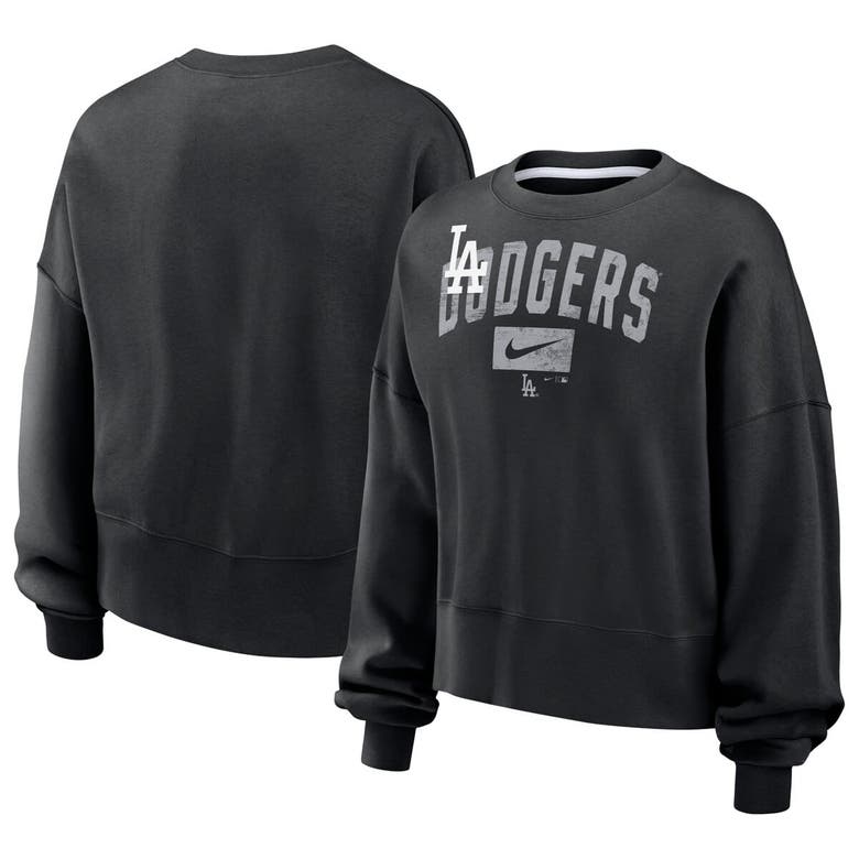 Shop Nike Black Los Angeles Dodgers Pullover Sweatshirt