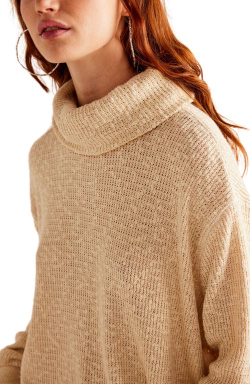 Shop Free People Tommy Oversize Turtleneck Sweater In Ivory