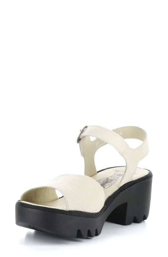 Shop Fly London Tull Platform Sandal In Off White