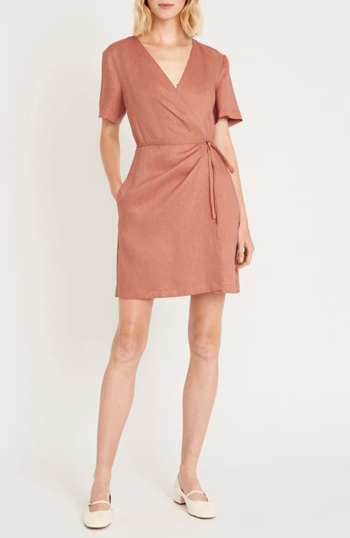 Luxely Ivy Linen Wrap Minidress at Nordstrom,