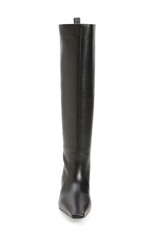 Brunello Cucinelli Leather Monili Comma-heel Ankle Boots In C101 Nero