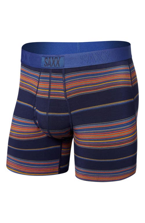 SAXX Ultra Super Soft Relaxed Fit Boxer Briefs Horizon Stripe- Navy at Nordstrom,