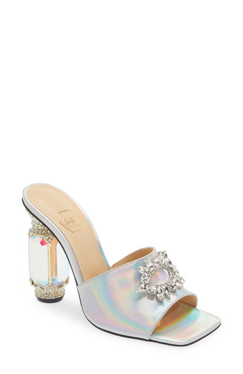 Aurum Crystal Embellished Sandal in Iridescent