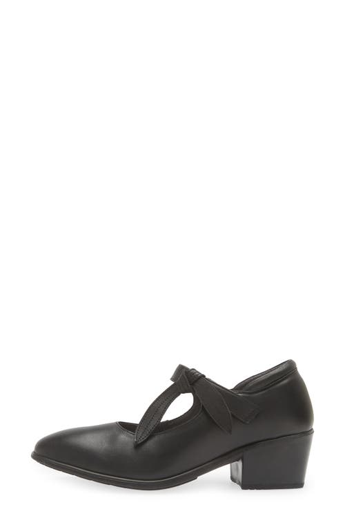 Naot Nobility Mary Jane Pump In Jet Black Leather